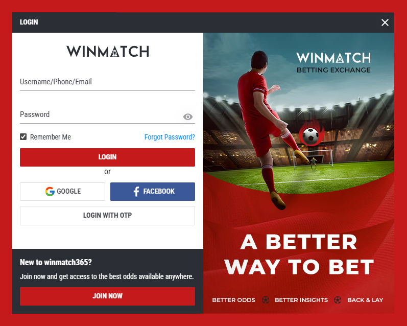 Winmatch 365 Login